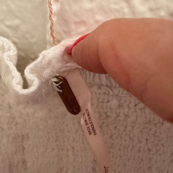 Free People Cream Puff Sleeve Crop Blouse - Picture 5 of 6